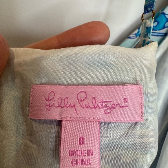 Lilly Pulitzer silk toile ruffle mini dress size 8 - Picture 8 of 10